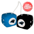 Car Accessories, Detailing: Carolina Panthers Fuzzy Dice