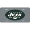 Car Accessories, License Plates: New York Jets License Plate Laser Cut Silver