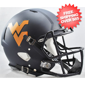 West Virginia Mountaineers Speed Football Helmet <i>Satin Navy</i>