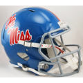 Helmets, Full Size Helmet: Mississippi (Ole Miss) Rebels Speed Replica Football Helmet <i>Powder Blue<...