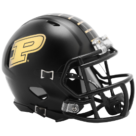 Purdue Boilermakers NCAA Mini Speed Football Helmet <i>Anodized Black</i>