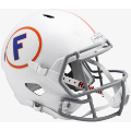 Helmets, Full Size Helmet: Florida Gators Speed Throwback Replica Football Helmet <i>White w/Gray Mask...