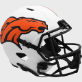 Helmets, Full Size Helmet: Denver Broncos Speed Replica Football Helmet <B>LUNAR SALE</B>