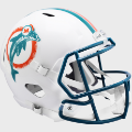 Helmets, Full Size Helmet: Miami Dolphins 1980 to 1996 Speed Replica Throwback Helmet