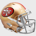 Helmets, Full Size Helmet: San Francisco 49ers 1964 to 1995 Speed Throwback Football Helmet