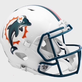 Miami Dolphins 1996 to 2012 Speed Throwback Football Helmet