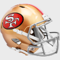 Helmets, Full Size Helmet: San Francisco 49ers 1964 to 1995 Speed Replica Throwback Helmet