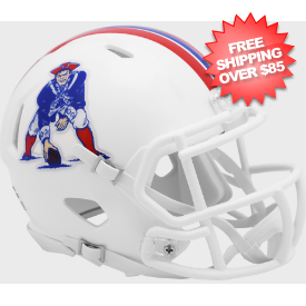 New England Patriots 1982 to 1989 Riddell Mini Speed Throwback Helmet