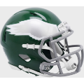 Helmets, Mini Helmets: Philadelphia Eagles 1974 to 1995 Riddell Mini Speed Throwback Helmet