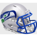 Helmets, Mini Helmets: Seattle Seahawks 1983 to 2001 Riddell Mini Speed Throwback Helmet