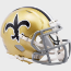New Orleans Saints 1976 to 1999 Riddell Mini Speed Throwback Helmet