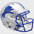 Helmets, Full Size Helmet: Detroit Lions 1983 to 2002 Speed Throwback Football Helmet