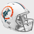 Helmets, Full Size Helmet: Miami Dolphins 1972 Speed Throwback Football Helmet