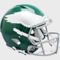 Helmets, Full Size Helmet: Philadelphia Eagles 1974 to 1995 Speed Throwback Football Helmet