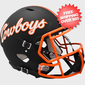 Oklahoma State Cowboys Speed Football Helmet <i>Matte Black</i>