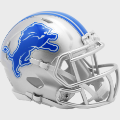 Helmets, Mini Helmets: Detroit Lions 2017 to 2023 Riddell Mini Speed Throwback Helmet