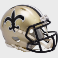 Helmets, Mini Helmets: New Orleans Saints 1976 to 1999 Riddell Mini Speed Throwback Helmet