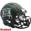 Hawaii Warriors NCAA Mini Speed Football Helmet <i>Matte Green</i>
