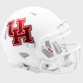 Helmets, Mini Helmets: Houston Cougars NCAA Mini Speed Football Helmet <B>Matte w/Chrome Decal</B>