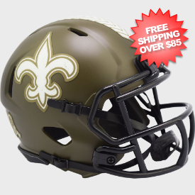 New Orleans Saints NFL Mini Speed Football Helmet <B>SALUTE TO SERVICE</B>