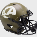 Helmets, Full Size Helmet: Los Angeles Rams Speed Football Helmet <B>SALUTE TO SERVICE SALE</B>