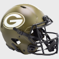 Helmets, Full Size Helmet: Green Bay Packers Speed Football Helmet <B>SALUTE TO SERVICE SALE</B>