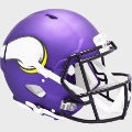 Helmets, Full Size Helmet: Minnesota Vikings Speed Football Helmet <I>Satin Purple</I>