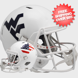 West Virginia Mountaineers Speed Replica Football Helmet <i>Stars and Stripes</i>