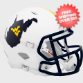 Helmets, Mini Helmets: West Virginia Mountaineers NCAA Mini Speed Football Helmet <i>Backyard Braw...