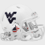 West Virginia Mountaineers NCAA Mini Speed Football Helmet <i>Stars and Stripes</i>