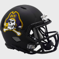 Helmets, Mini Helmets: East Carolina Pirates NCAA Mini Speed Football Helmet <i>Matte Black</i>