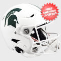 Helmets, Full Size Helmet: Michigan State Spartans SpeedFlex Football Helmet <i>Matte White</i>