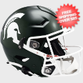 Helmets, Full Size Helmet: Michigan State Spartans SpeedFlex Football Helmet <i>Satin Green</i>