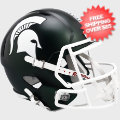 Helmets, Full Size Helmet: Michigan State Spartans Speed Replica Football Helmet <i>Satin Green</i>