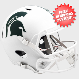 Michigan State Spartans Speed Replica Football Helmet <i>Matte White</i>