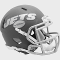 Helmets, Mini Helmets: New York Jets NFL Mini Speed Football Helmet <B>SLATE</B>