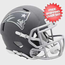 New England Patriots NFL Mini Speed Football Helmet <B>SLATE</B>