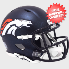 Denver Broncos NFL Mini Speed Football Helmet <i>2024 NEW Primary</i>