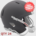 Helmets, Blank Mini Helmets: Mini Speed Football Helmet SHELL Missouri Flat Grey Qty 24