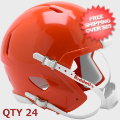 Helmets, Blank Mini Helmets: Bulk Mini Speed Football Helmet SHELL Orange Qty 24