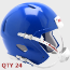 Bulk Mini Speed Football Helmet SHELL Royal Blue Qty 24