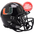 Helmets, Mini Helmets: Miami Hurricanes NCAA Mini Speed Football Helmet <i>Black</i>