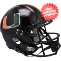 Helmets, Full Size Helmet: Miami Hurricanes Speed Replica Football Helmet <i>Black</i>