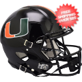 Helmets, Full Size Helmet: Miami Hurricanes Speed Football Helmet <i>Black</i>