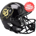 Helmets, Full Size Helmet: Colorado Buffaloes Speed Replica Football Helmet <i>Matte Black</i>