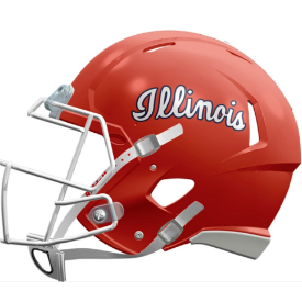 Illinois Fighting Illini NCAA Mini Speed Football Helmet <i>Script</i>