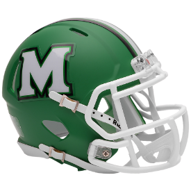 Marshall Thundering Herd NCAA Mini Speed Football Helmet <b>Flat Green</b>