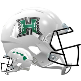 Hawaii Warriors Speed Replica Football Helmet <B>White</B>