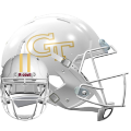 Helmets, Full Size Helmet: Georgia Tech Yellow Jackets Speed Football Helmet <b>Flat White</b>