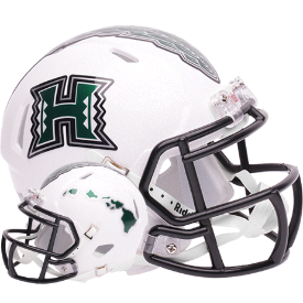 Hawaii Warriors NCAA Mini Speed Football Helmet <B>White</B>